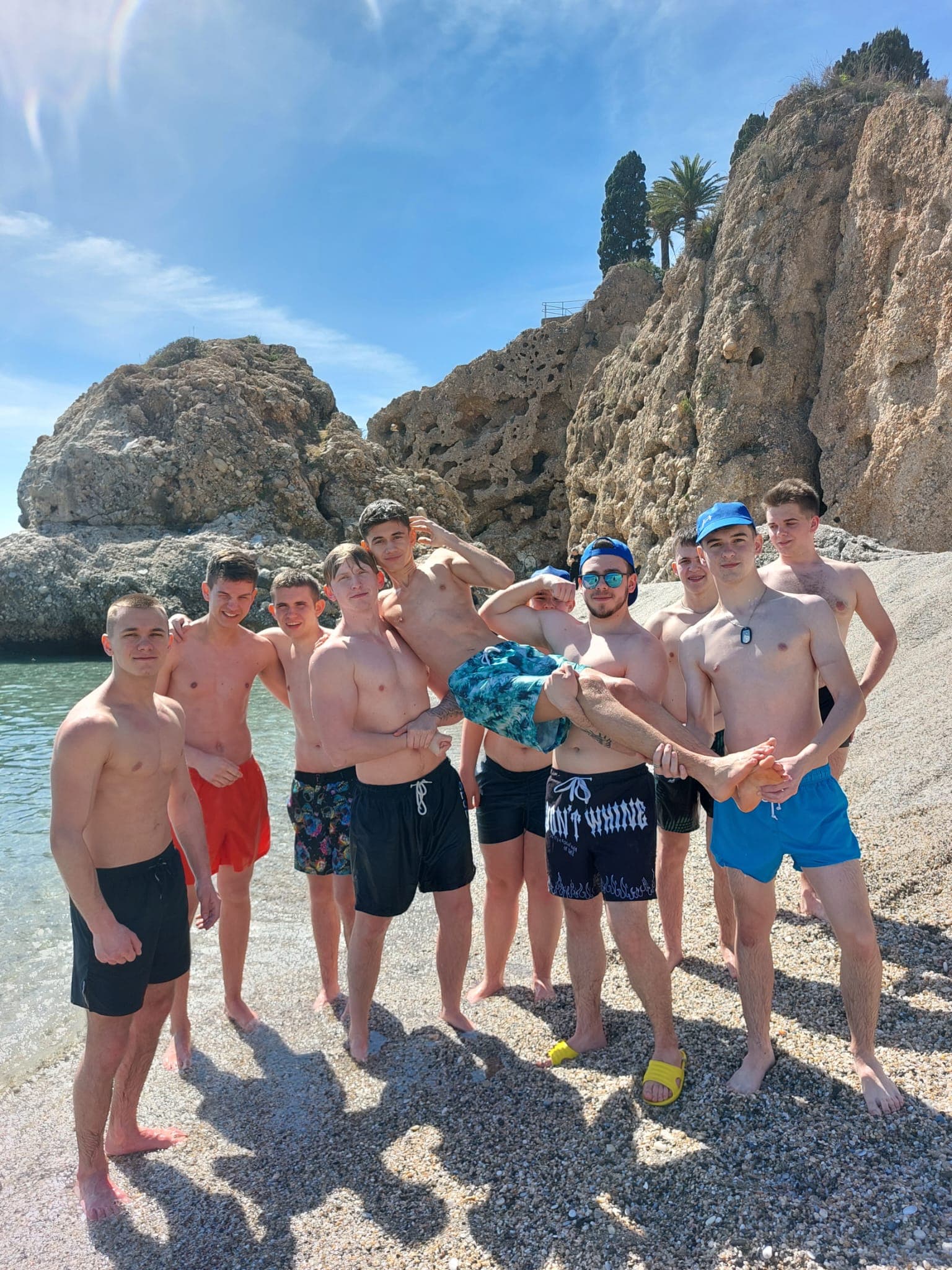 Group from ZSME on a beach in Nerja