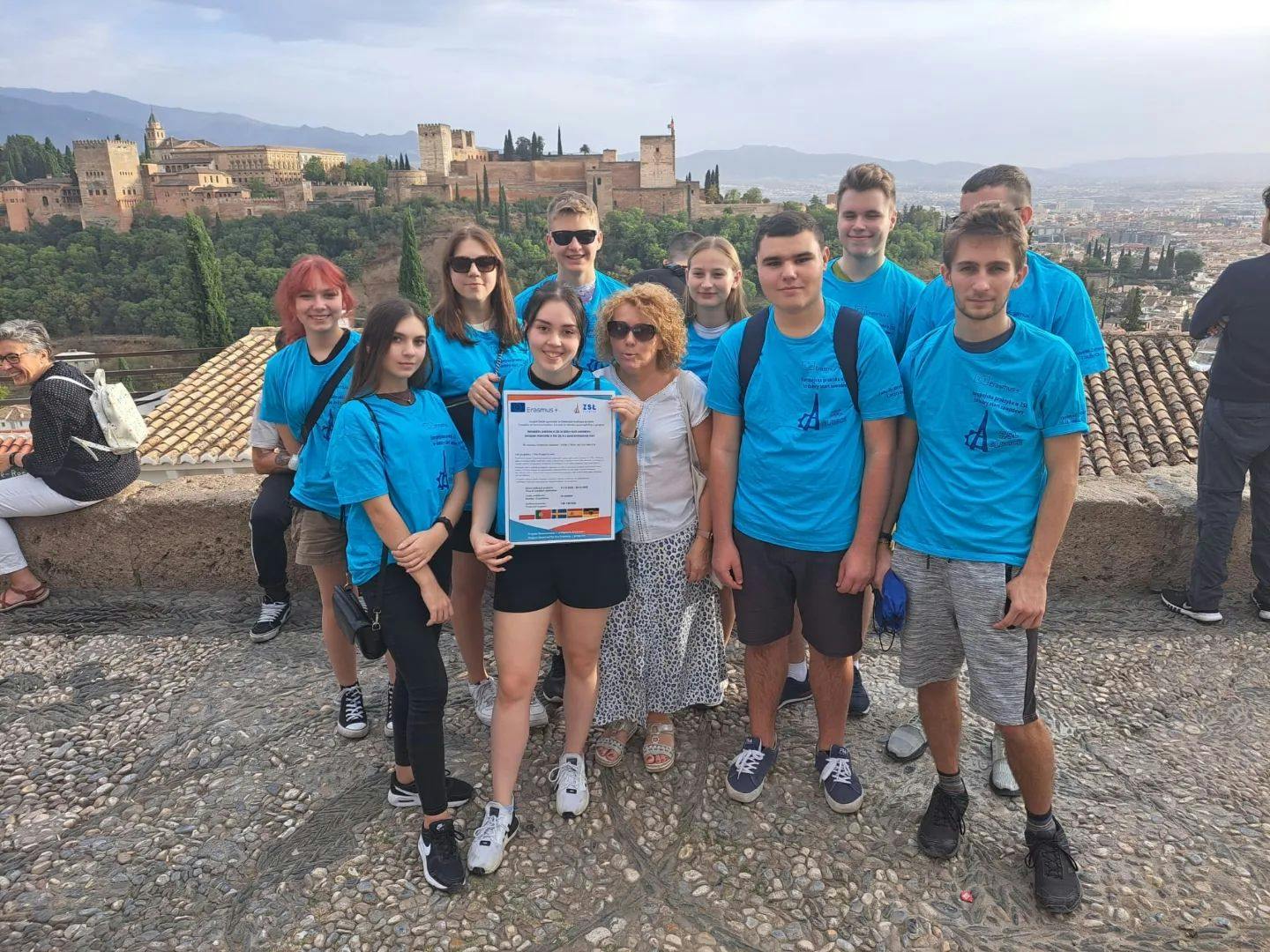 Group from Gliwice on sight-seeing spot